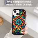 Mandala Flower Designed Phone Case for iPhone 13 Mini Protective Cover Soft TPU Slim Shockproof Limited Boho Phone Case for Teen Girls and Boys, Women and Men