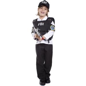 Dress Up America FBI Costume for Kids - Federal Agent Dress-Up for Boys - Perfect for Role-Play and Halloween (Large)