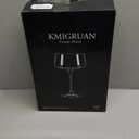 KMIGRUAN Martini Glasses Set of 6, 9oz Coupe Glasses, Hand Blown Crystal Cocktail Glasses for Espresso Martini, Manhattan,Home Bar,Gift Set