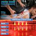 16 Head Massage Gun for Athletes, 10/20/30 Min Recovery Timer, 50KG Thrust Deep Tissue Percussion Massager, 20 Levels 9 Modes, Full Body Massager Muscle Recovery & Pain Relief for Gym Workout Fitness