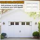 Tandefio 2 Pcs 20-7/8" x 13-3/4" Garage Door Windows, Replacement Vinyl Pane Inserts Kit with UV Resistant Resin Glass for Exterior Garage Door Windows Inserts, Beige(Square Style)