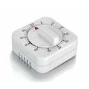 Square 60 Minute Mechanical Kitchen Timer - Visual Kitchen Cooking Timer Clock with Loud Alarm - No Batteries Required-Manual Countdown Timer for Classroom, Home, Study and Cooking (White)