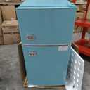 Retro Mini Fridge with Freezer 4.0 Cu. Ft, Small Refrigerator Dual Door, Mint Green