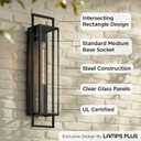 Jericho 28" High Black Modern Farmhouse Outdoor Wall Light Fixture