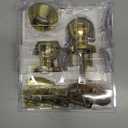 Lewis Hyman Inc 1734601 Atlas Tulip Style Door Knob and Single Cylinder Deadbolt Combo, Polished Brass