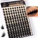 Manga Lash Clusters with Spikes Thick Volume Eyelash Clusters Wispy Spiky Lash Extension Fluff 10-18mm Anime Cluster Eyelash Extensions DIY Mega Eyelash Extension 120Pcs by YDAGKH