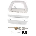 Generic 1 Set Door Lock Rolling Wood Sliding Door Kit Screen Door Handles Sliding Door Handle Pocket Door Handles Privacy Lock Sliding Window Lock Zinc Alloy White Accessories Metal, 17.5X9cm