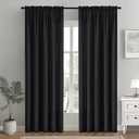 MIULEE Black Privacy Sheer Curtains That Let Light in 72 Inches Long Non-See-Through Semi Sheer Curtain Light Filtering Window Curtains Drapes for Living Room Bedroom 2 Panels Set 52 X 72