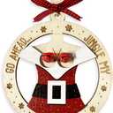 Funny Christmas Ornaments 2025, Dirty Santa Gifts for Adults Couple, Wooden Naughty Christmas Ornaments as Gag Gifts for Men, White Elephant Gift for Him, Fun Jingle My Bells Ornament Hanging Decor