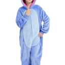 Halloween Christmas Unisex Kids Flannel Cosplay Onesie Costume Outfit Suit for Girls and Boys, 10 Years