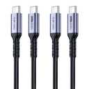 USB C 3.1 gen 2 Cable 10FT 2 Packs, 100W Fast Charging 10Gbps High Speed Transfer Cable, 4k 60hz Video Output PD Cord Compatible for Monitor Display, Thunderbolt 3, MacBook Pro, Galaxy S21