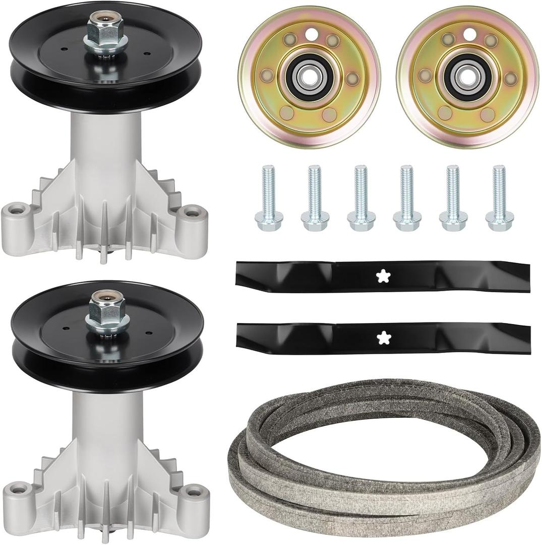 Aeagle 130794 Rebuild Kit for Husqvarna Craftsman LT1000 LT2000 LT3000 YTH1542 42" Deck (only 3-Bolt Spindle), Includes 2 Spindles 532130794, 2 Idlers 131494 173437, 2 Blades 134149, 95" 144959
