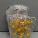 Hosuly 24 Pcs Boho Sun Clear PVC Gift Bags with Handle Button Reusable Yellow Sunshine Candy Treat Goodie Favor Bags for First Birthday Baby Shower Retro Summer Party Supplies