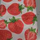 Pudodo Strawberry Table Runner Spring Summer Fruit Strawberry Themed Birthday Baby Shower Party Kitchen Dining Home Decoration (13" x 108")