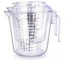 Measuring Cups Set, Liquid Measuring Cups For 3 For Kitchen - BPA Free Plastic Set with Spout Multiple Measurement Scales (Clear)