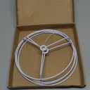 PATIKIL 7.9 Inch Lamp Shade Ring, 2 Set Metal Lamp Shade Frame Wire Lampshade Frame DIY Drum Strong Ring Lampshade Holder for Table Floor Lamp, White
