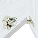 10 Pcs Cabinet Latch Double Roller Catch Kitchen Cabinet Door Latches and Catches Heavy Duty Latch Hardware with Screws (Nickel Plating)