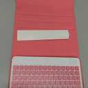 ABSONE for iPad A16 11th 10th Generation Case with Keyboard, 7 Colors Backlit Detachable Wireless Folio Keyboard Cover with Pencil Holder for iPad A16 11 inch Gen 2025 10th Gen 10.9 Inch 2022 Pink