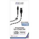 Zgear Metal Housing For Lightning Tip 10 Foot Braided Sync & Charge Cable