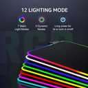 KTRIO RGB Large Gaming Mouse Pad Desk Mat, Superior Micro-Weave Cloth for Precise Mouse Control, Non-Slip Rubber Base, Stitched Edges, Water-Resistant, for Gamer, Office & Home, 31.5 x 11.8 in