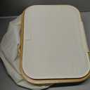 Slim Laundry Basket with Lid, Narrow Laundry Hamper with Removable Bag, Skinny Dirty Clothes Basket with Bamboo Handles for Bathroom, Bedroom & Laundry Room, 75L Beige