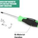 PROWIN 9-Piece Magnetic Screwdriver Set, Slotted & Phillips Tips, CR-V Steel, Cushion Grip, Ergonomic Handle, Tool Set with Organizer Rack for Home & DIY