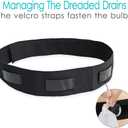 Drain Bulb Holder after Tummy Tuck Adjustable JP Drain Waist Belt for Mastectomy Breast Chest Augmentation Reconstruction Cancer Lumpectomy Surgery Abdominal Recovery Women Men Black, Medium