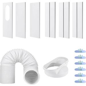 Portable Air Conditioner Window Vent Kit with 5.9" AC Exhaust Hose & Coupler, Adjustable Portable AC Window Vent Kit, Upgraded Seamless Window Panel Kit for Sliding Windows Portable Air Conditioner Window Vent Kit with 5.9" AC Exhaust Hose & Coupler, Adjustable Portable AC Window Vent Kit, Upgraded Seamless Window Panel Kit for Sliding Windows