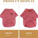 Pink Striped Matching Dog and Owner Clothes, Cotton Pet and Owner Coordinating Outfit with Embroidered Smiley Face Separately Sold,Family Matching Pajamas for Dogs Puppies (Pet XL)