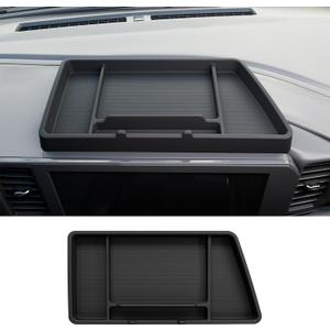 Dashboard Storage Organizer Compatible with 2022-2026 Chevy Silverado GMC Sierra 1500 2024-2026 2500HD 3500HD Silicone Storage Tray Replacement for 2022-2026 Chevy Silverado Accessories
