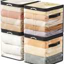 Lifewit 4 Pack Clear Clothes Storage Bags, 11" Clear Cube Storage Bins, 18L Vinyl Foldable Moving Bags with Zipper, Storage Container for Sweater Sheets Yarns