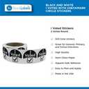InStockLabels I Voted Black-and-White Circle Stickers, 2-Inch Round Labels, Pack of 500