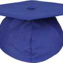 2 x Newrara Graduation Unisex Matte Adult Graduation Cap with Tassel (Blue)