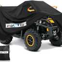 ATV Cover Waterproof Heavy Duty XXXL 102 Inches 300D Oxford Cloth Quad ATC 4 Wheeler Rain Cover All Weather for Polaris Sportsman Yamaha Honda Kawasaki Quad Bike(102 * 48 * 48 Inch) (Black)
