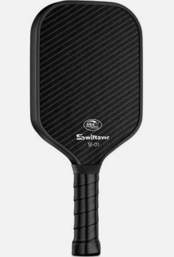 Carbon Fiber Pickleball Paddle, Carbon Fiber Surface (CFS) Pickle Ball Paddles with 16mm Honeycomb Core, Lightweight, Shock-Absorbing Paddle with Anti-Slip Grip, Ideal for Novice & Pro Players