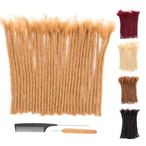 DAIXI 0.6cm Thickness #27 Blonde 8 Inch 10 Strands 100% Real Human Hair Dreadlock Extensions for Man/Women Full Head Handmade Permanent loc Extensions Bundles Can Be Dyed Bleached Curled Twisted