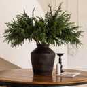 MISSPIN 10 Pcs 31 Inches Norfolk Pine Branches, Artificial Christmas DIY Crafts Faux Branches for Xmas Indoor Outdoor Home Decor (Green-2)