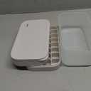 yuriya Ice Cube Tray Set with Lid & Bin, 2 Silicone Trays (32-Cube Each, 64 Total), Easy-Release, Stackable, Leak-Proof, Dishwasher Safe, Sand Beige