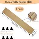 6 Pack Natural Burlap Table Runners,12 x 72 Inch Rustic Jute Table Runner and Placemats Bulk for Western Wedding Table Decorations,Farmhouse Style Party,Holiday,Kitchen Coffee Table Decor Cover
