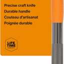 Fiskars SoftGrip Detail Craft Knife - 8" Exacto Knife for Crafting - Multi-Use Exacto Blade Included with Protective Cover