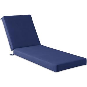 Codi Outdoor Lounge Chair Cushion, Chaise Cushions for Patio Furniture, Double Waterproof Fabric for Pool, 72 x 22.5 x 3.5 Inch 1PK Midnight Blue