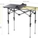 Anbte 3ft Aluminum Roll Top Camping Table, 2 Adjustable Height Camping Table Folding with Storage Net & Bag Lightweight Roll Up Table for Tailgate Outdoor Backyard BBQ Patio Picnic, 32.2 X 16, Black