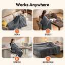 ATKTTOP Heated Blanket Throw, Ultra Soft Flannel Electric Blanket, Consistent & Even Heating, Heated Throw with 8 Heat Levels 8-Hour Auto Off, Overheat Protection, Warm Gifts for Grandma (50"x60")