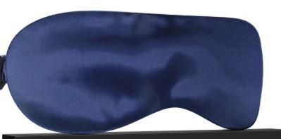 100% Pure Silk Sleep Mask, 22 Momme 6A Mulberry Silk Fabric and Filling, Total Light Blocking Eye Mask Sleeping for Women, Men, Side Sleepers, (Blue)