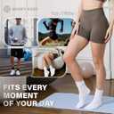 Scrunch Cotton Socks, Slouch Calf Thin Breathable Soft Socks for Women and Men, 4 Pairs (Large, Gray Mixed)