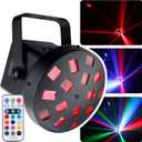 DragonX RGB Mushroom Lightt Up Disco Ball | DJ Party Lighting with Strobe Effect & IR Remote | Club Lights for Parties, Disco Ball Decor, Stage Lights, Outdoor Lighting, Dance Party Lighting