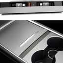 Car USB Hub Charger for Tesla Center Console with Fast Charging Retractable Cables Phone Charger Docking Station Accessories(2 Type-C(Model Y 2021-2024 & Model 3 2021-2023))