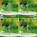 Biling Solar Water Fountain Pump, Solar Bird Bath, Outdoor with Tubing, Solar Powered Fountain Pump for Pond BirdBath, Garden, Pool, Fish Tank,Backyard