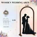 6.6FT Wooden Wedding Arch Wood Arches Arbor Backdrop Stand for Ceremony Indoor Outdoor Wedding Party Proposal Scene Garden Beach Forest Rustic Boho Decoration, 39.4 inches x 78.7 inches