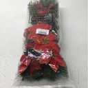 Hotop 6 Pcs Christmas Artificial Poinsettias Florals 19.6 Inch Large Christmas Poinsettia Decorations Red Green Christmas Flower Picks Stem for Christmas Tree Ornament Wreath DIY Xmas Party Decor